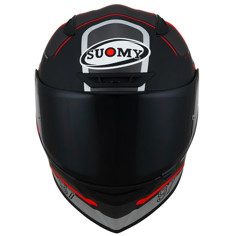 SUOMY TRACK1 SEVEN HELMET GUNMETAL RED