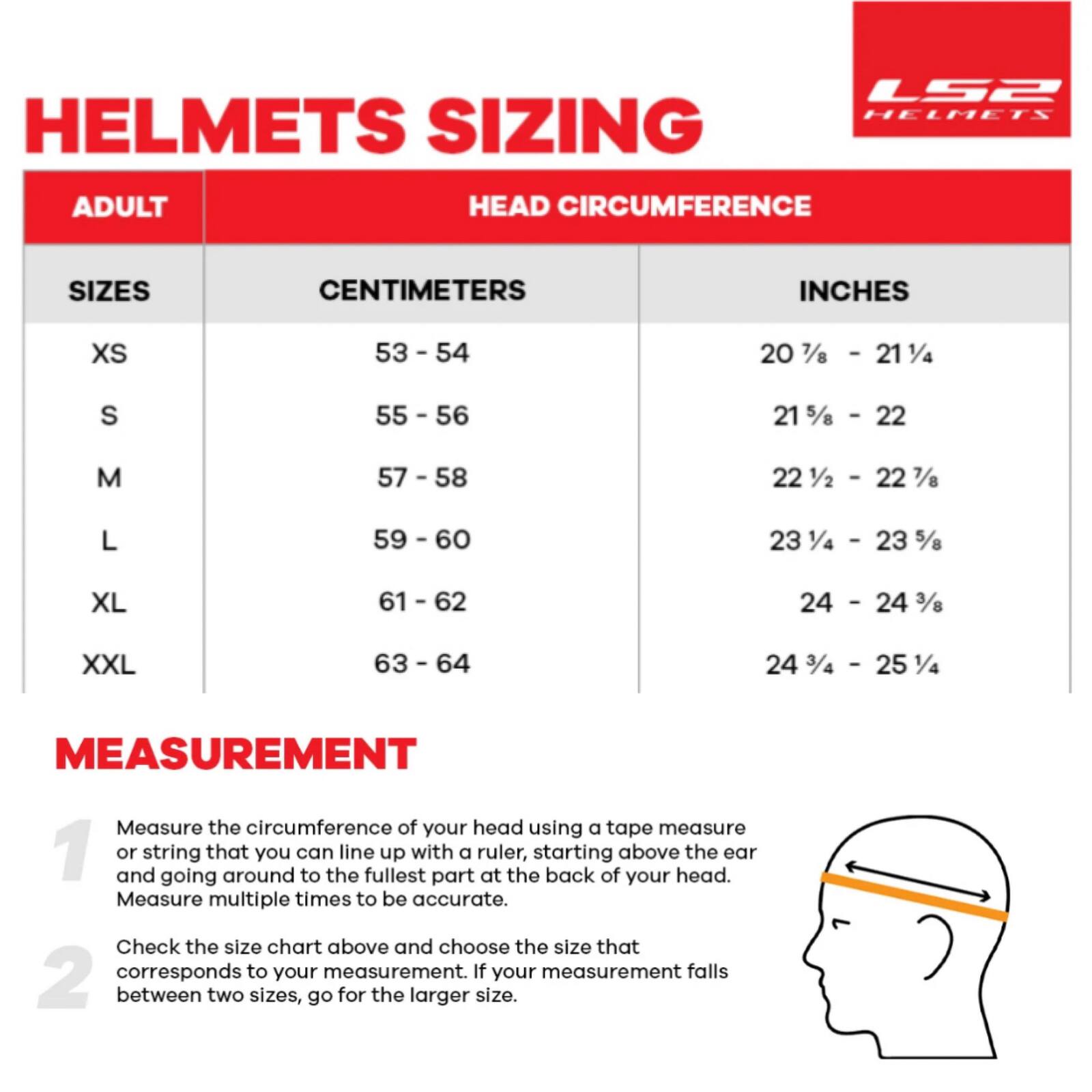 Arctic cat helmet size hot sale chart