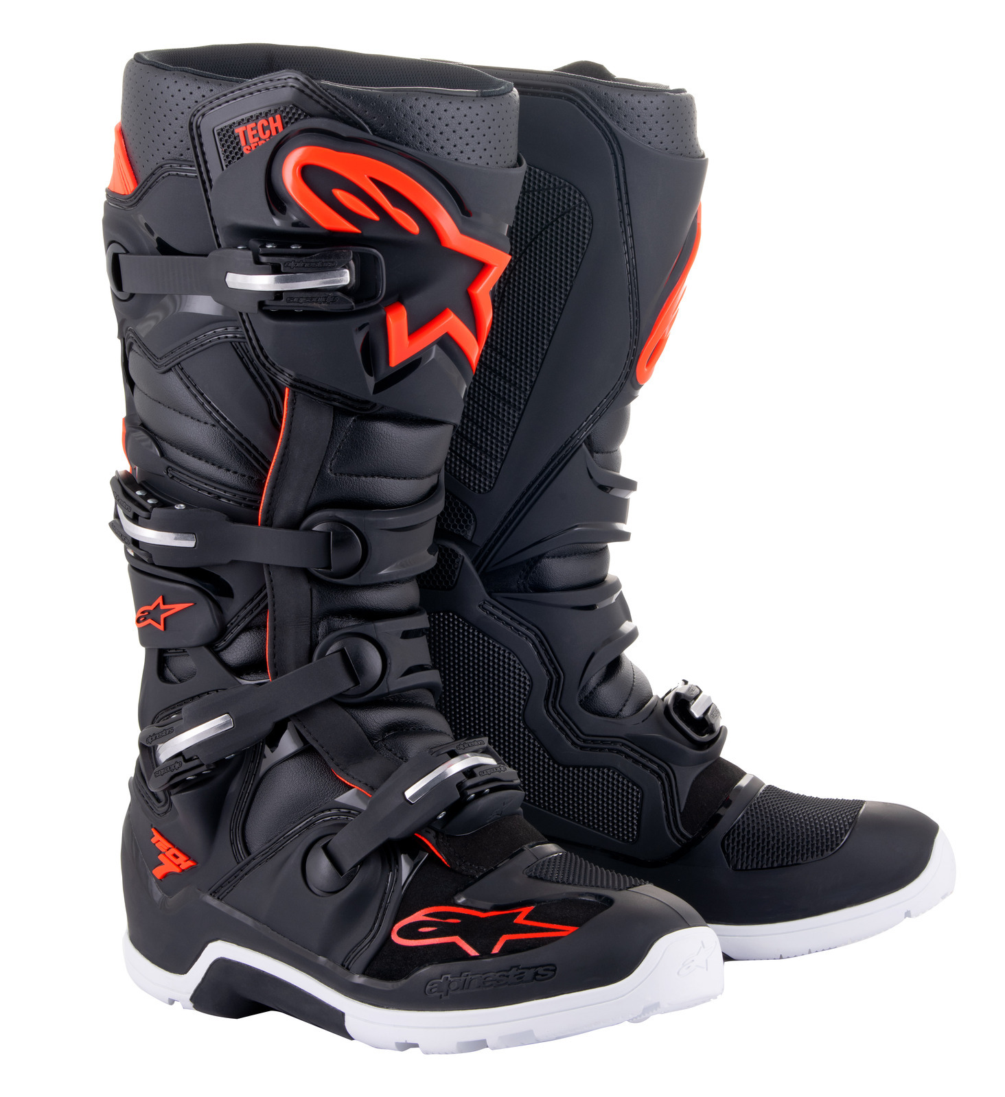 ALPINESTARS TECH 7 ENDURO BLACK RED FLURO