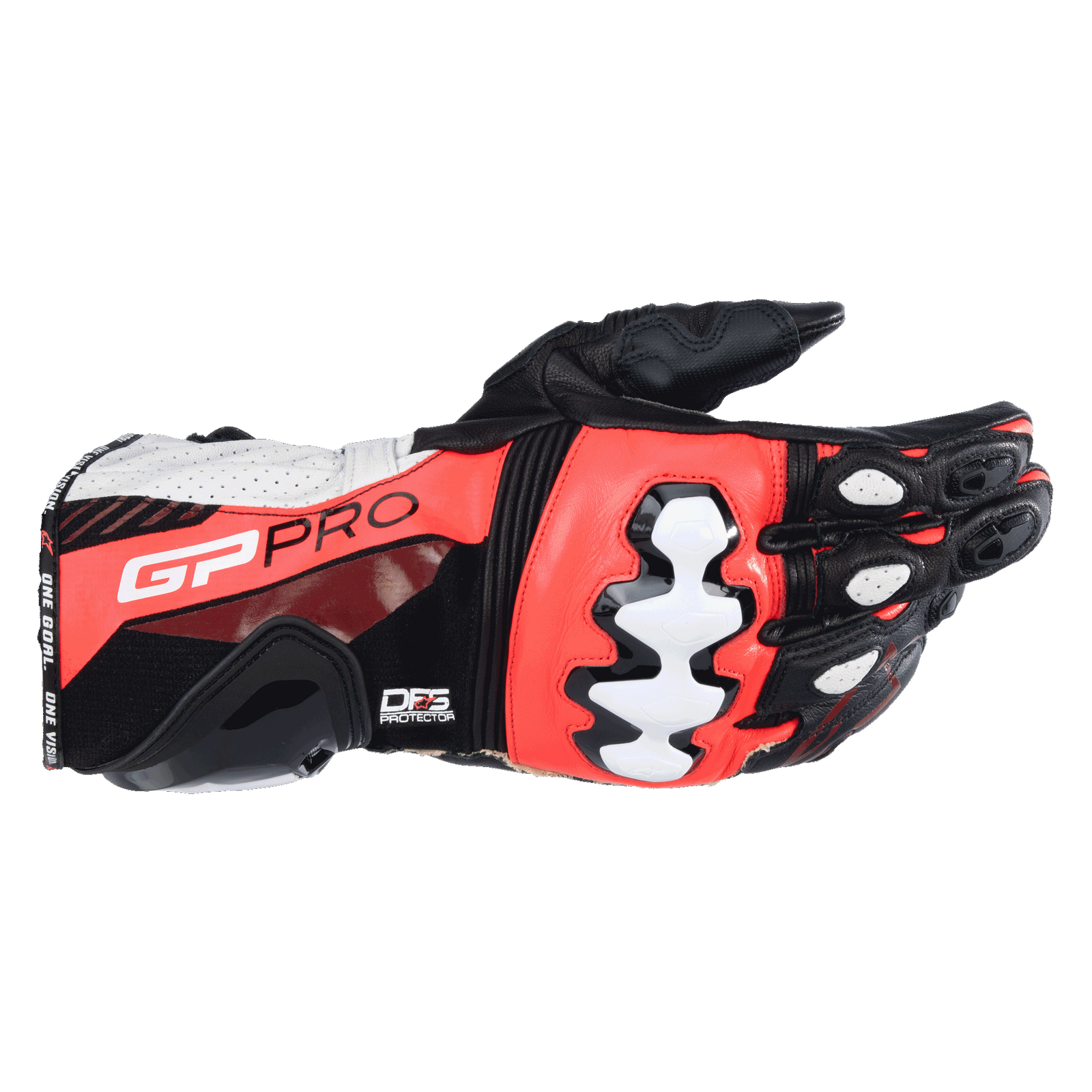 ALPINESTARS GP PRO R4 GLOVES BLACK FLURO RED WHITE