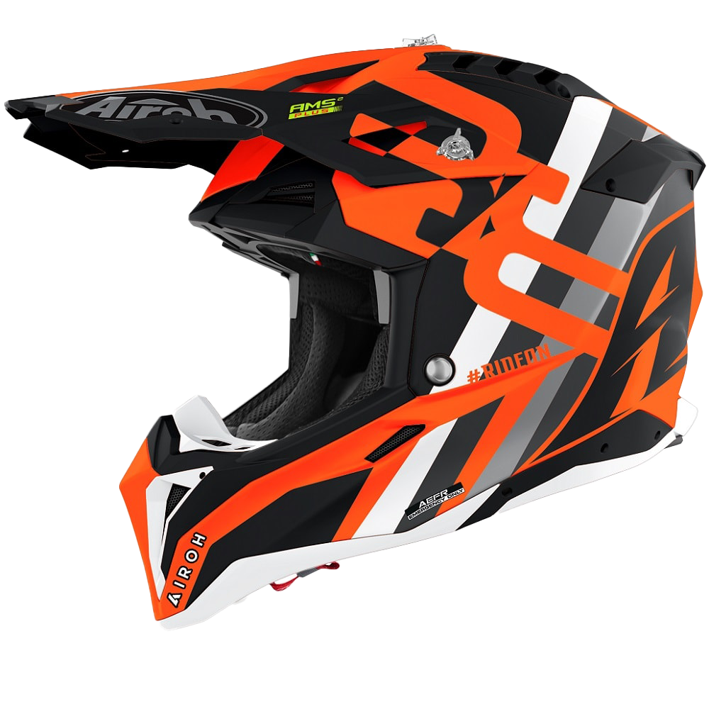 AIROH AVIATOR 3 CARBON RAINBOW MATT ORANGE