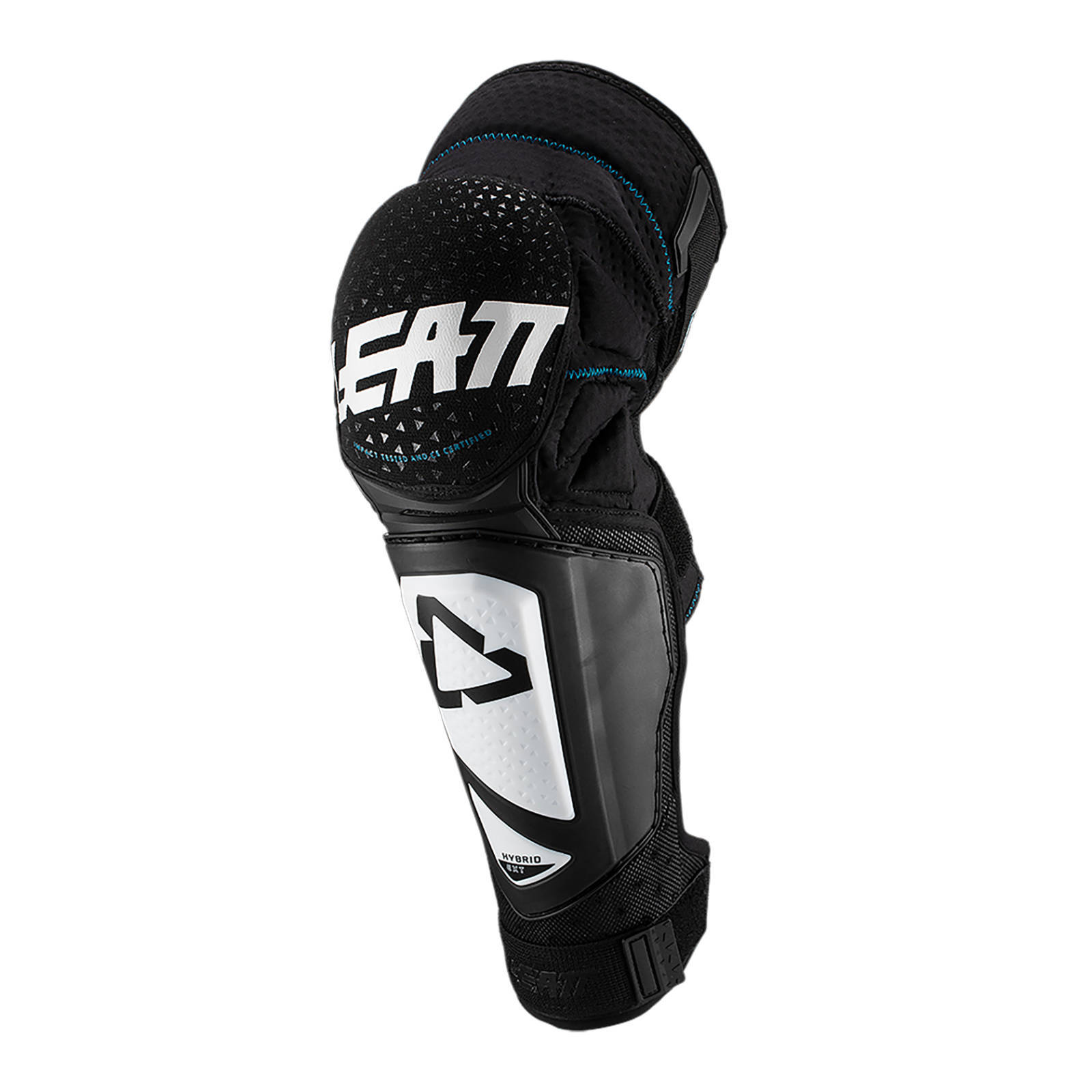 LEATT KNEE & SHIN GUARD 3DF HYBRID EXT JUNIOR WHITE BLACK