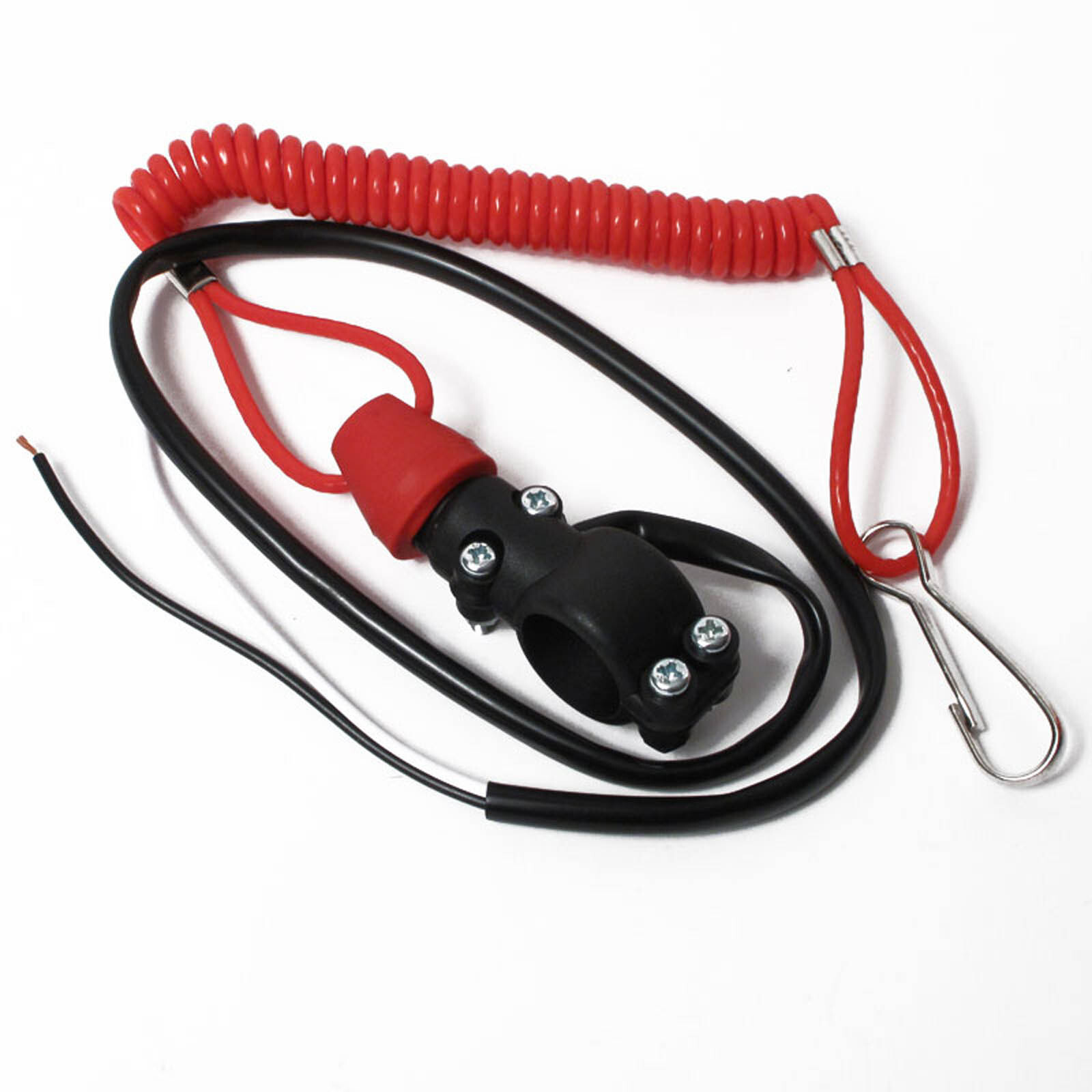HMParts Emergency Stop Deadman Switch With Rip Cord For 22mm Handlebars – Pocket Bike & Kids Quad