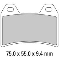 FERODO BRAKE DISC PAD SET - FDB2042 EF ECO FRICTION COMPOUND