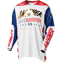 ANSWER REDZONE ELITE JERSEY WHITE NAVY SCARLET