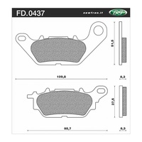 NEWFREN BRAKE PADS - FD0011-BT TOURING ORGANIC   