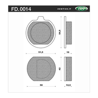NEWFREN BRAKE PADS - FD0014-BT TOURING ORGANIC   