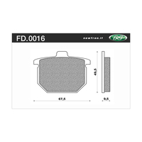 NEWFREN BRAKE PADS - FD0016-BT TOURING ORGANIC   