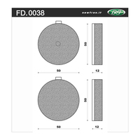 NEWFREN BRAKE PADS - FD0038-BT TOURING ORGANIC   
