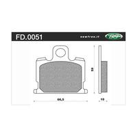 NEWFREN BRAKE PADS - FD0051-BT TOURING ORGANIC   
