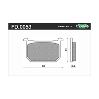 NEWFREN BRAKE PADS - FD0053-BT TOURING ORGANIC   