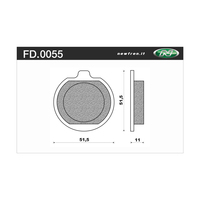 NEWFREN BRAKE PADS - FD0055-BT TOURING ORGANIC   