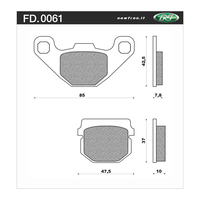 NEWFREN BRAKE PADS - FD0061-BT TOURING ORGANIC   