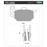 NEWFREN BRAKE PADS - FD0065-BT TOURING ORGANIC   