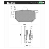 NEWFREN BRAKE PADS - FD0066-BT TOURING ORGANIC   