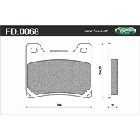 NEWFREN BRAKE PADS - FD0068-BT TOURING ORGANIC   