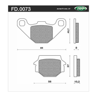 NEWFREN BRAKE PADS - FD0073-TS TOURING SINTERED   