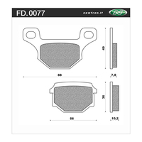 NEWFREN BRAKE PADS - FD0077-BT TOURING ORGANIC   