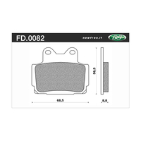 NEWFREN BRAKE PADS - FD0082-BT TOURING ORGANIC   