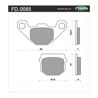 NEWFREN BRAKE PADS - FD0085-BT TOURING ORGANIC   