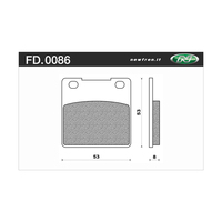 NEWFREN BRAKE PADS - FD0086-BT TOURING ORGANIC   