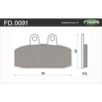 NEWFREN BRAKE PADS - FD0091-BT TOURING ORGANIC   