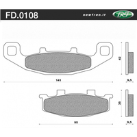 NEWFREN BRAKE PADS - FD0108-TS TOURING SINTERED   