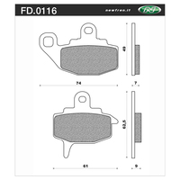 NEWFREN BRAKE PADS - FD0116-BT TOURING ORGANIC