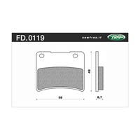 NEWFREN BRAKE PADS - FD0119-BT TOURING ORGANIC   
