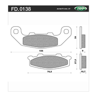 NEWFREN BRAKE PADS - FD0138-BT TOURING ORGANIC   