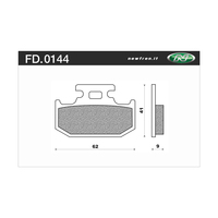 NEWFREN BRAKE PADS - FD0144-BD OFF ROAD DIRT ORGANIC 