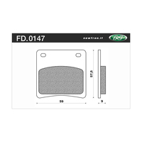 NEWFREN BRAKE PADS - FD0147-BT TOURING ORGANIC   