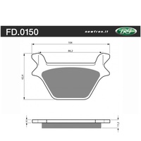 NEWFREN BRAKE PADS - FD0150-SH TOURING H/D SINTERED  