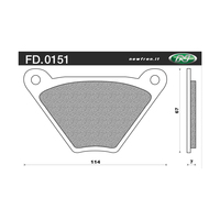 NEWFREN BRAKE PADS - FD0151-SH TOURING H/D SINTERED
