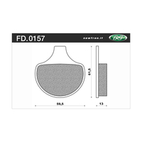 NEWFREN BRAKE PADS - FD0157-BH TOURING H/D ORGANIC  