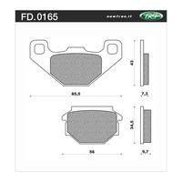 NEWFREN BRAKE PADS - FD0165-BT TOURING ORGANIC   