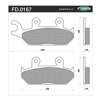 NEWFREN BRAKE PADS - FD0167-BT TOURING ORGANIC   