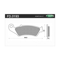 NEWFREN BRAKE PADS - FD0193-SD OFF ROAD DIRT SINTERED 