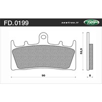 NEWFREN BRAKE PADS - FD0199-BT TOURING ORGANIC   