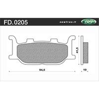 NEWFREN BRAKE PADS - FD0205-BT TOURING ORGANIC   