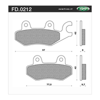 NEWFREN BRAKE PADS - FD0212-BT TOURING ORGANIC   