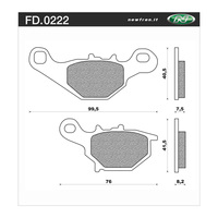 NEWFREN BRAKE PADS - FD0222-SD OFF ROAD DIRT SINTERED 