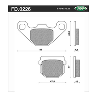 NEWFREN BRAKE PADS - FD0226-BT TOURING ORGANIC   