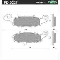 NEWFREN BRAKE PADS - FD0227-BT TOURING ORGANIC   