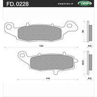 NEWFREN BRAKE PADS - FD0228-BT TOURING ORGANIC   