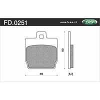 NEWFREN BRAKE PADS - FD0251-BE SCOOTER ORGANIC   