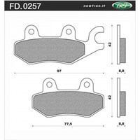 NEWFREN BRAKE PADS - FD0257-BE SCOOTER ORGANIC   