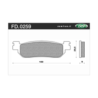 NEWFREN BRAKE PADS - FD0259-BT TOURING ORGANIC   