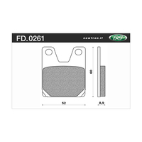 NEWFREN BRAKE PADS - FD0261-BT TOURING ORGANIC   