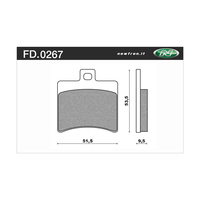 NEWFREN BRAKE PADS - FD0267-BE SCOOTER ORGANIC   